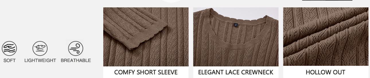 2026 Women's Spring Summer Ruffled Short-Sleeve Textured Shirt 