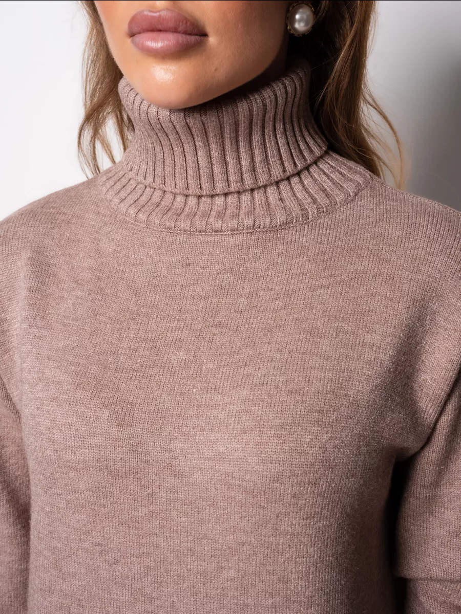2025 🔥Loose Fitting Versatile Turtleneck Cashmere Knit Dress