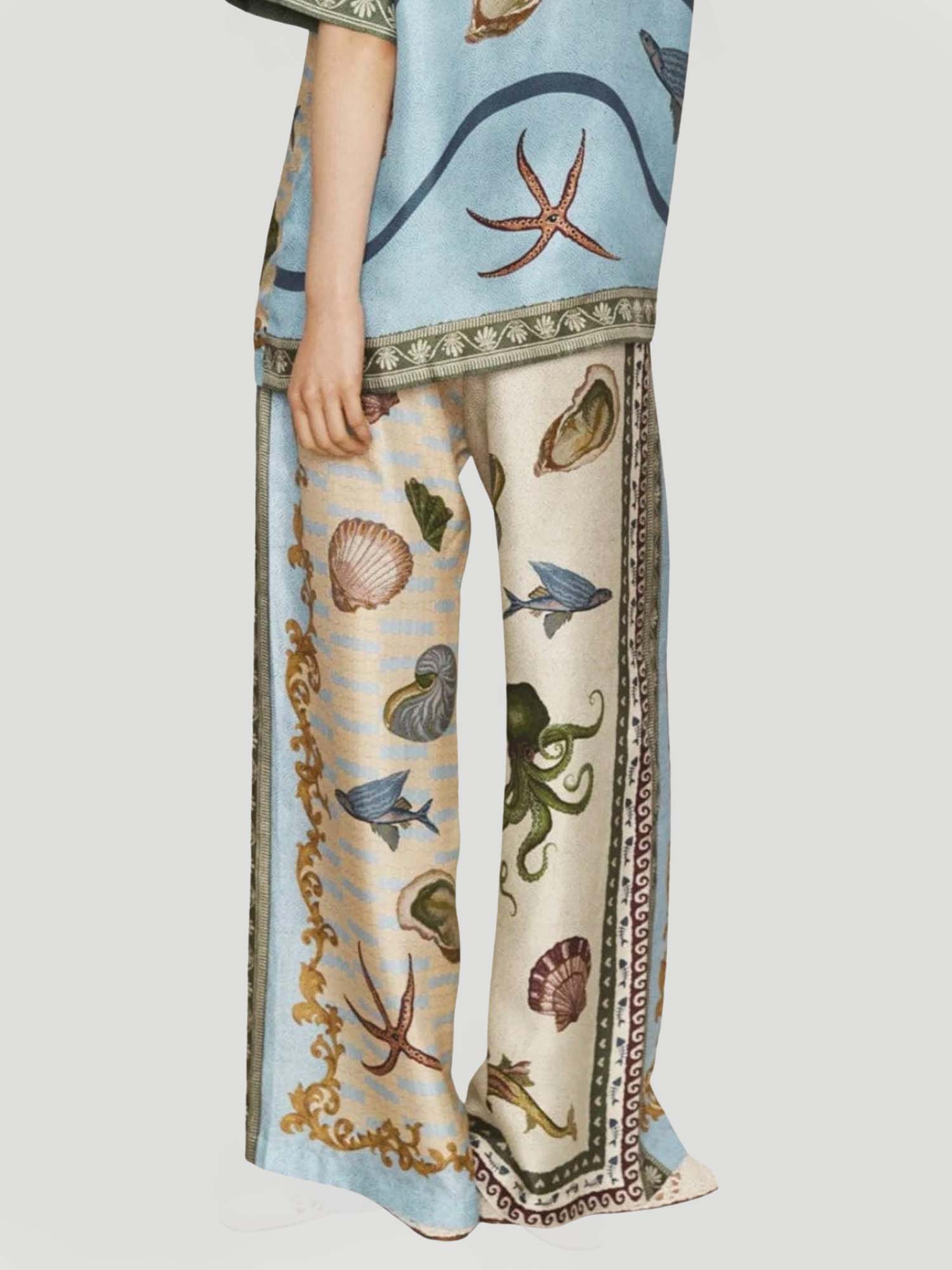 Ocean Odyssey Wide-Leg Pants