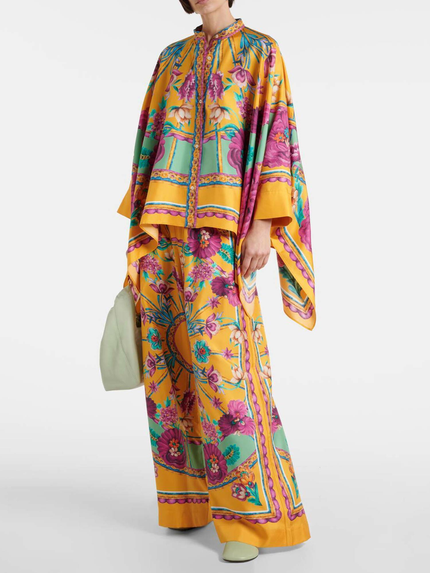 Floral Embroidered Button-Up Shirt