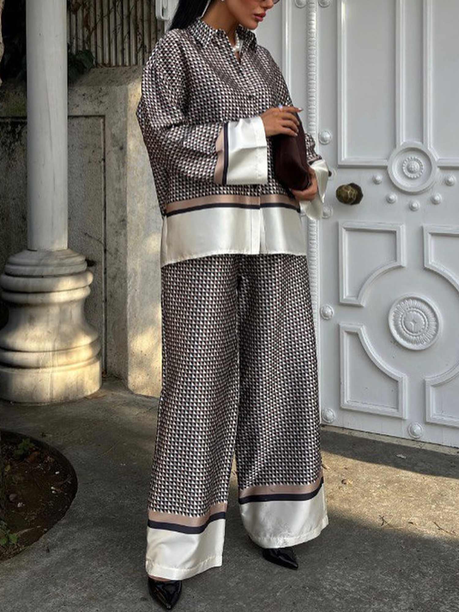 Midnight Elegance Satin Shirt