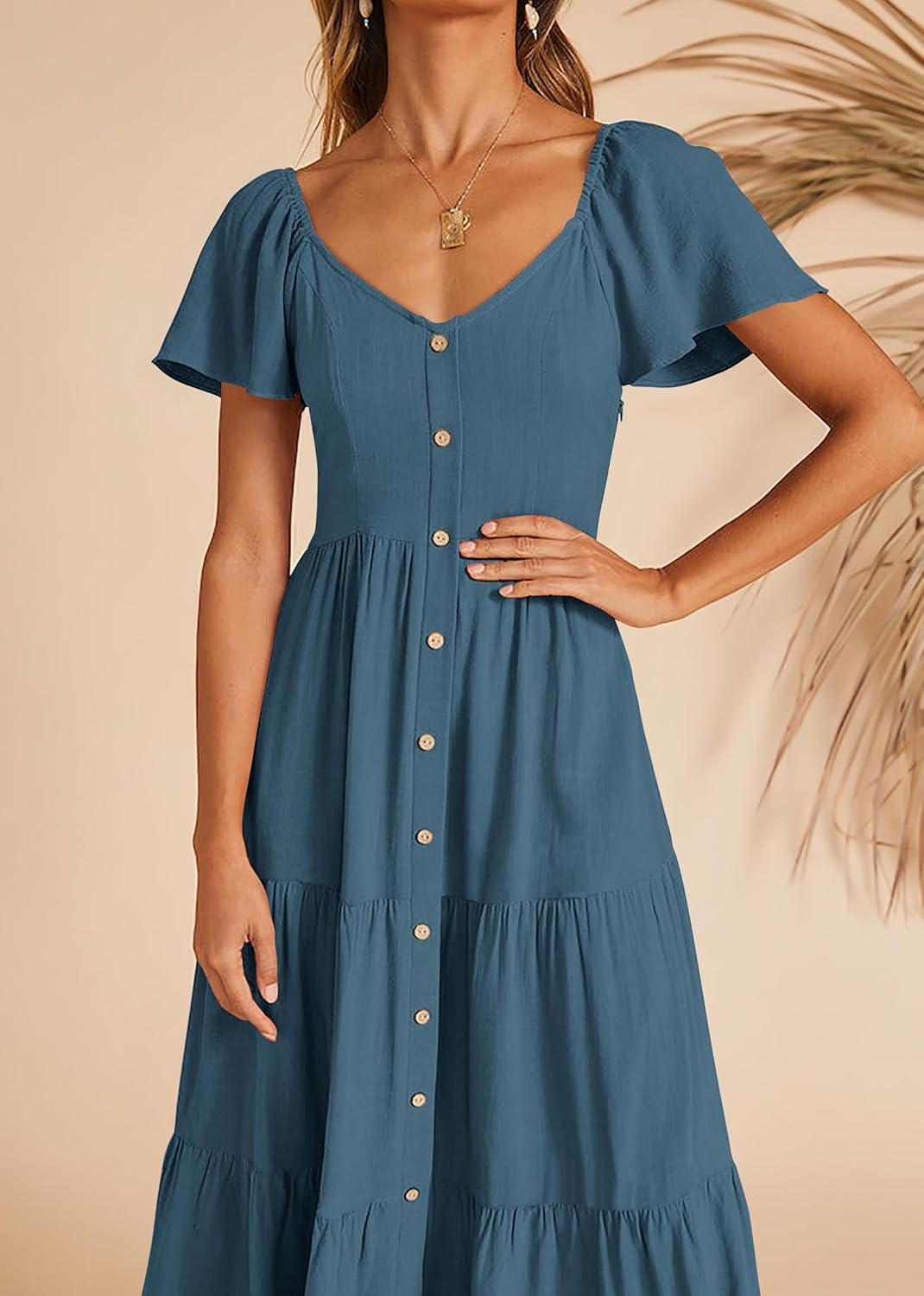 Linen Layered Pocket Sundress