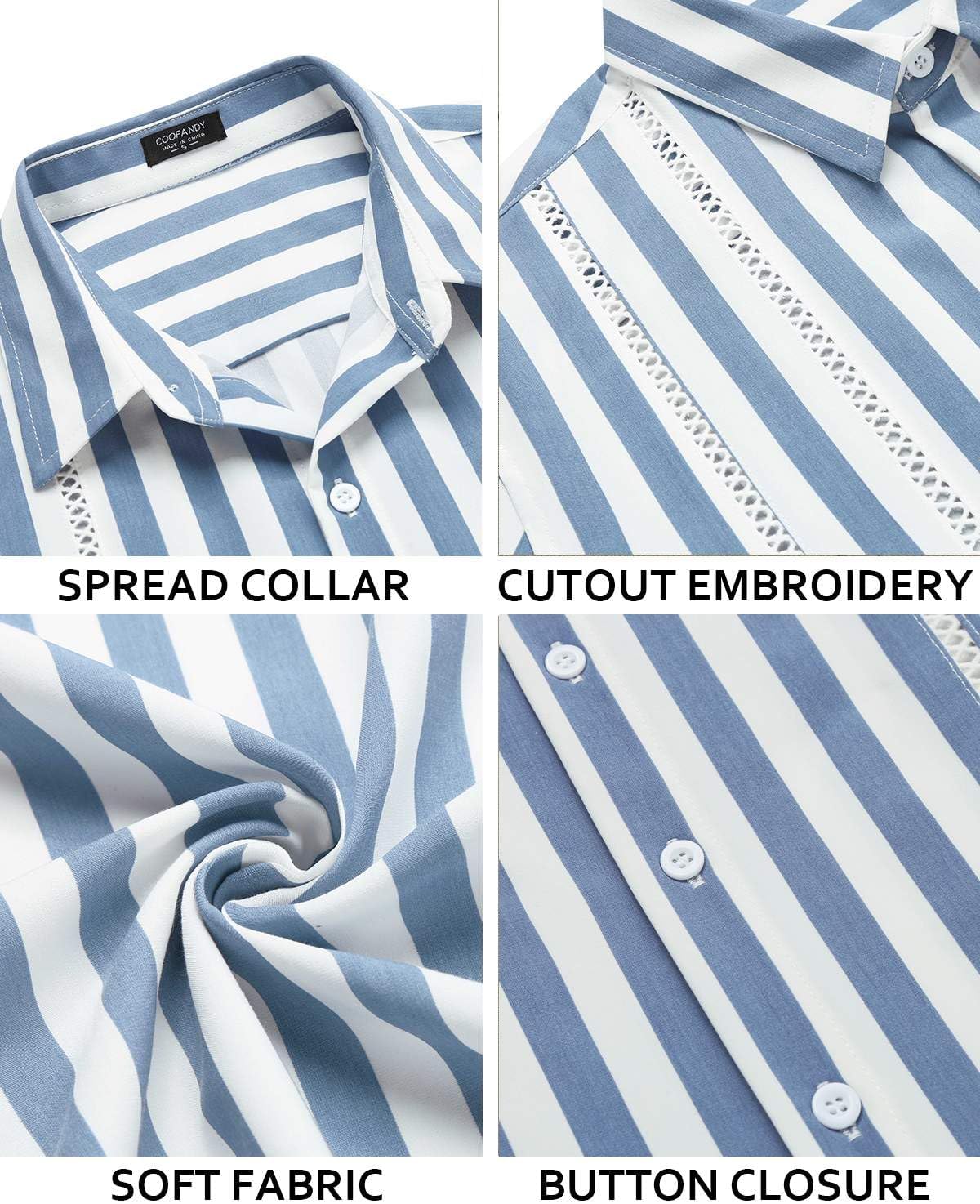 COOFANDY Men's Cuban Guayabera Shirt Short Sleeve Button Down Shirts Casual Summer Beach Linen Shirts