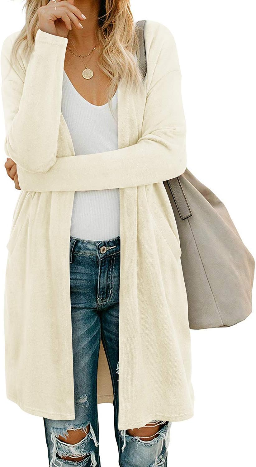 Women's long-sleeved cardigan with pockets