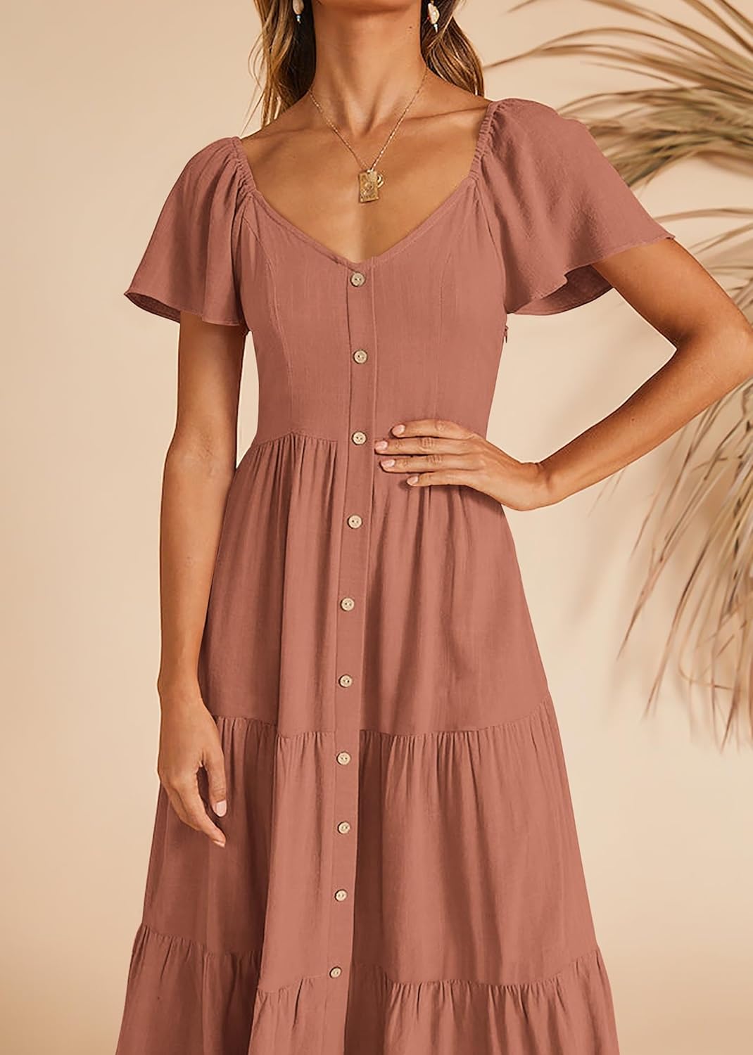 Linen Layered Pocket Sundress