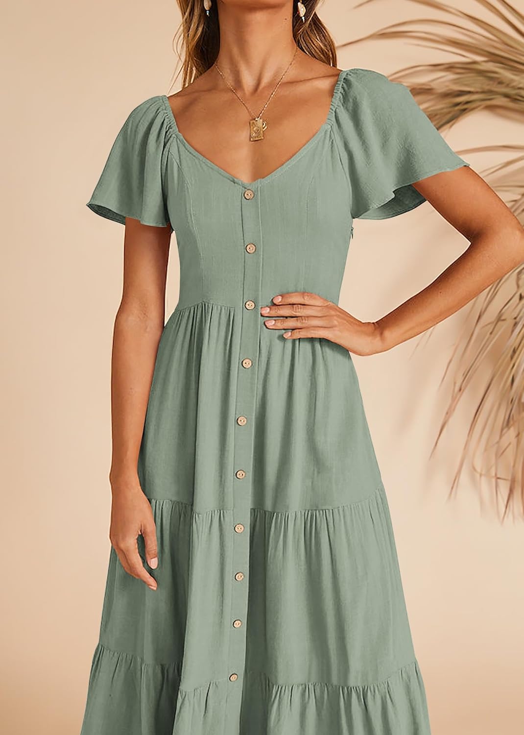 Linen Layered Pocket Sundress