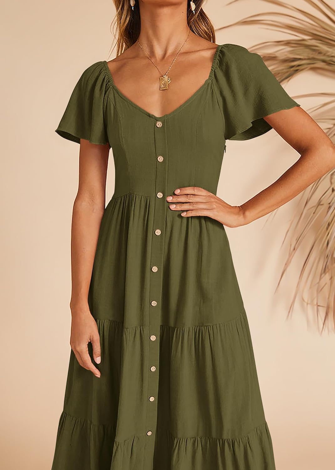 Linen Layered Pocket Sundress