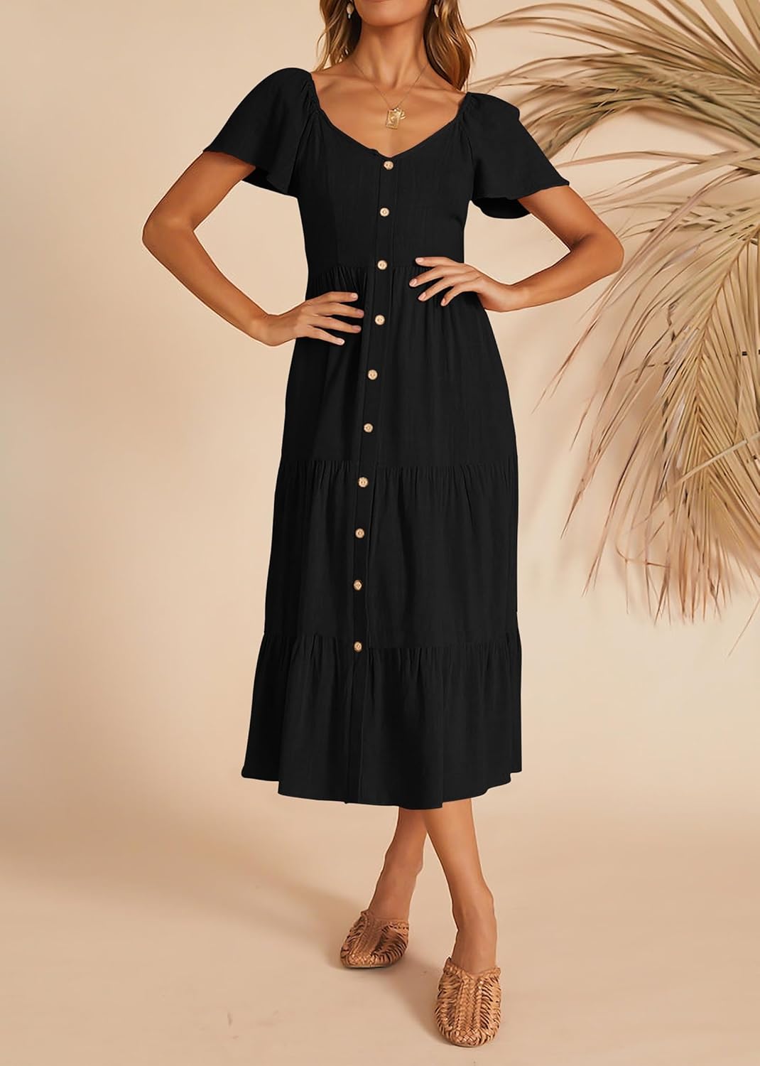 Linen Layered Pocket Sundress