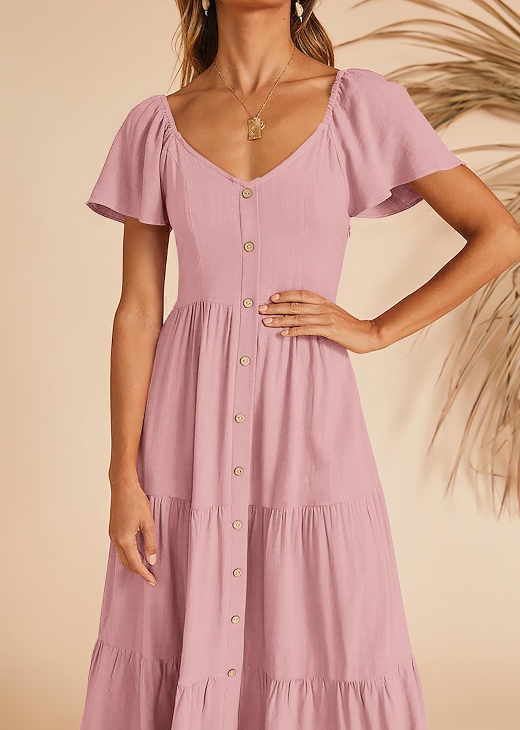 Linen Layered Pocket Sundress