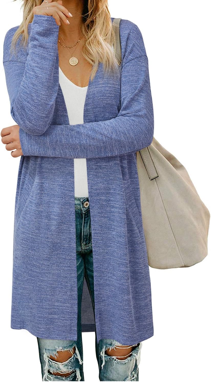 Women's long-sleeved cardigan with pockets