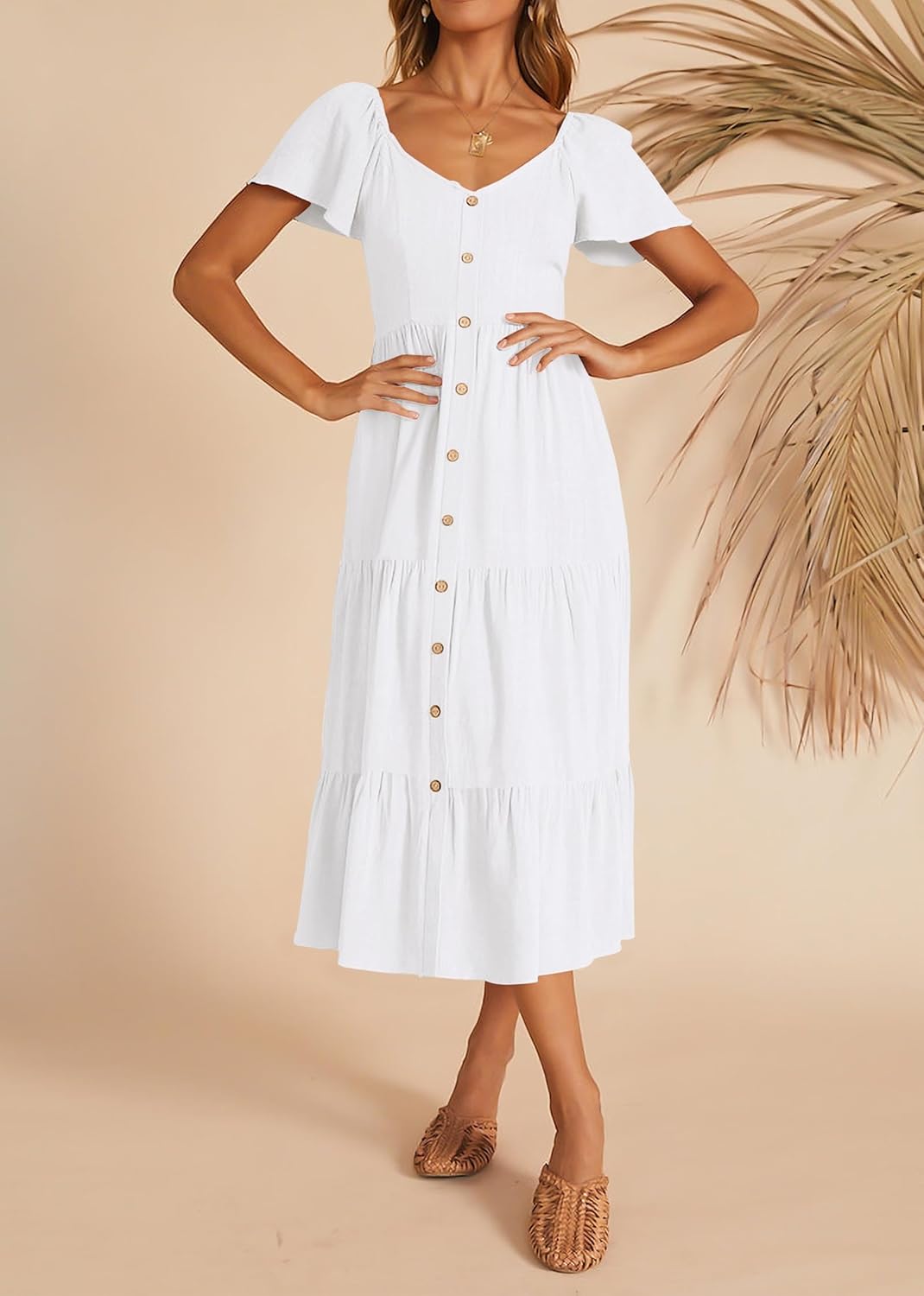 Linen Layered Pocket Sundress