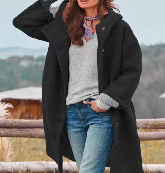 2024 New loose all-match woolen coat for women