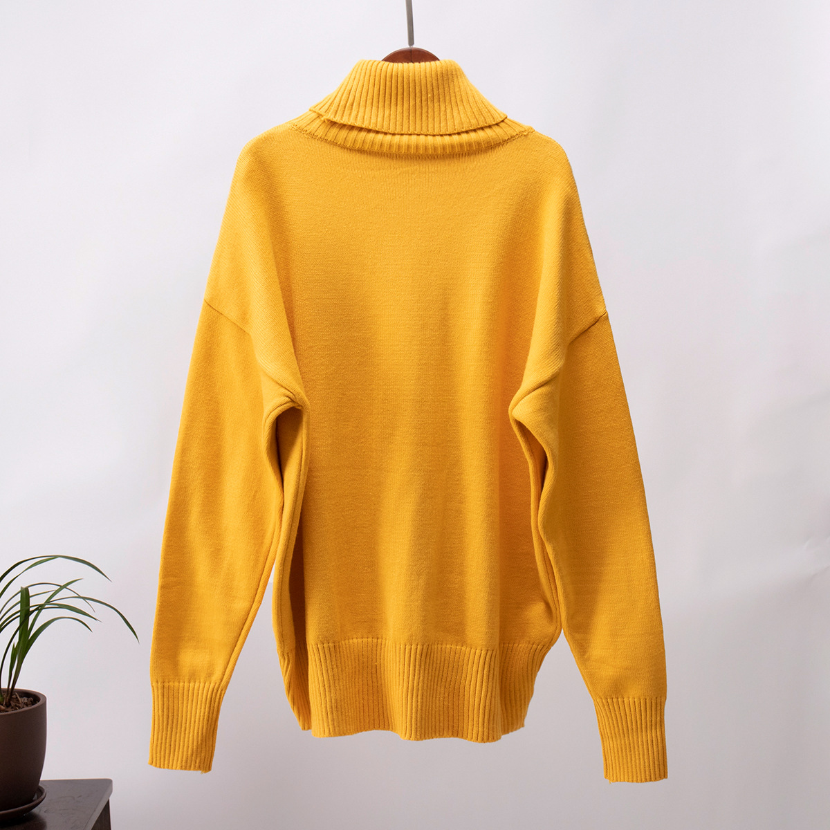 2025 Women Turtleneck Sweater Casual Loose Knitted Jumper