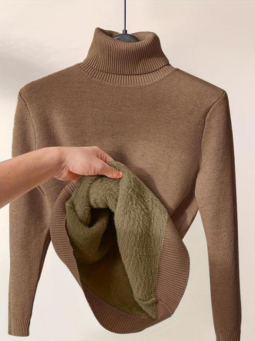 🔥Christmas Sale 60% Off🔥 - Women's Turtleneck Plush Cashmere Sweater