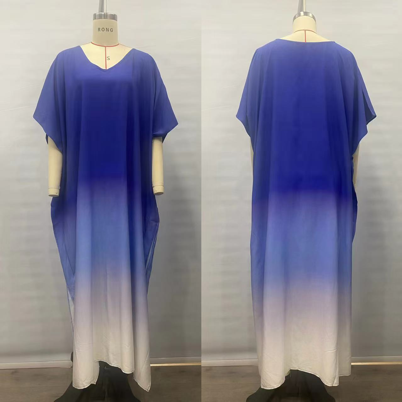 Gradient Color Beach Smock Fringe Cardigan Dress