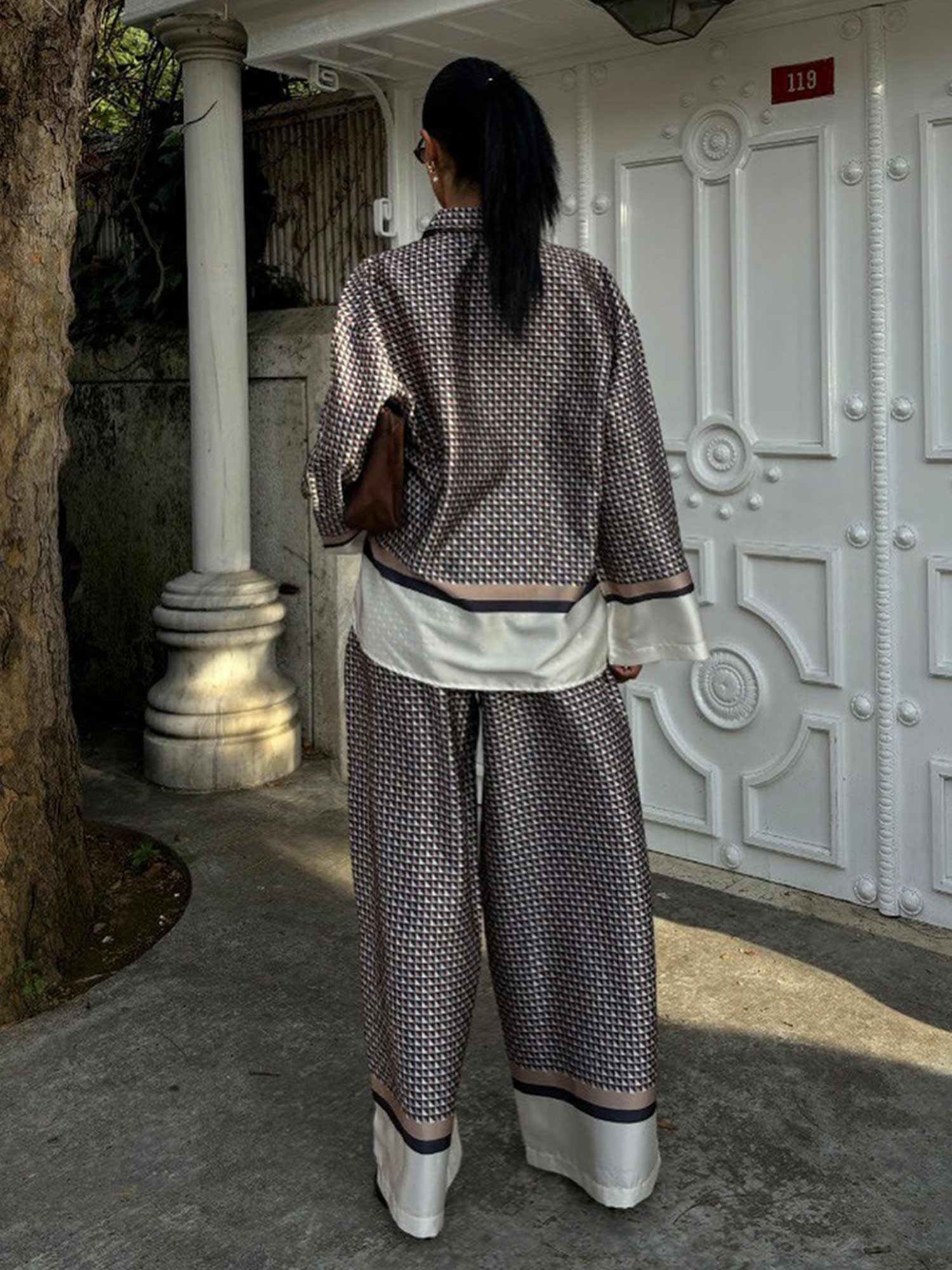 Midnight Elegance Satin Shirt