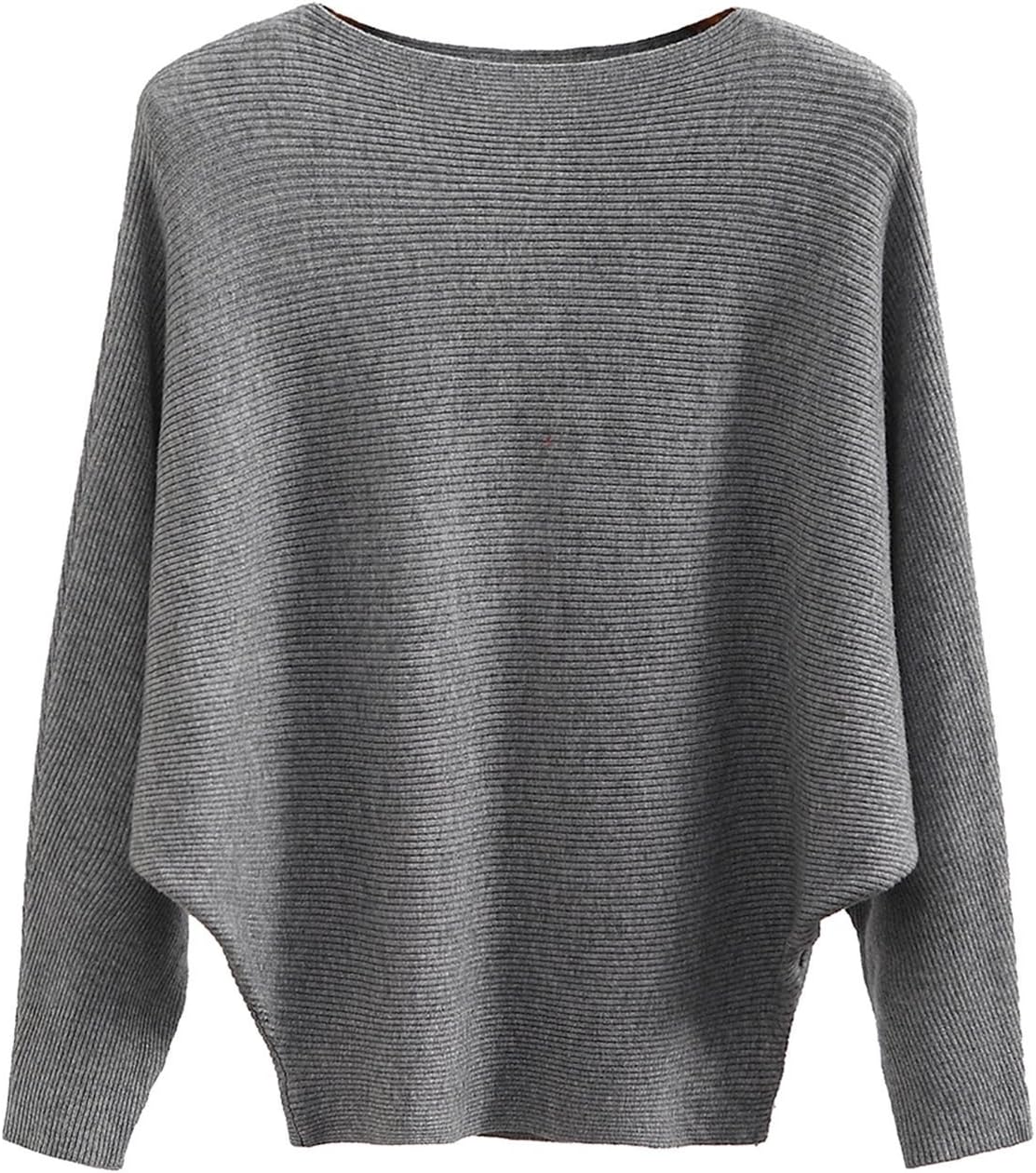 GABERLY Boat Neck Batwing Sleeves Dolman Knitted Sweaters and Pullovers Tops for Women