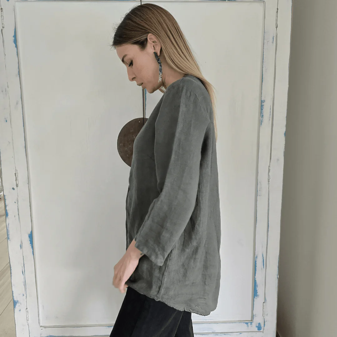 Casual Loose Two Button Shirt