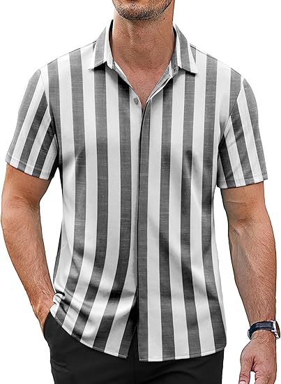 Men's casual short-sleeved button-down shirt