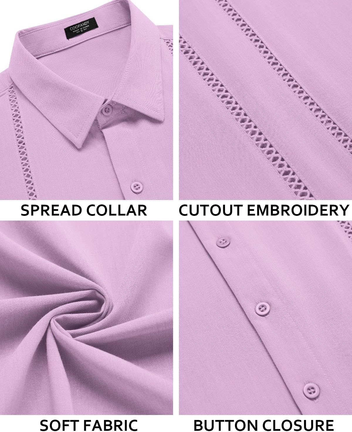 COOFANDY Men's Cuban Guayabera Shirt Short Sleeve Button Down Shirts Casual Summer Beach Linen Shirts