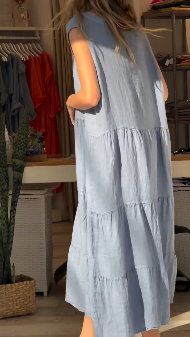 Women's Cotton linen casual dress