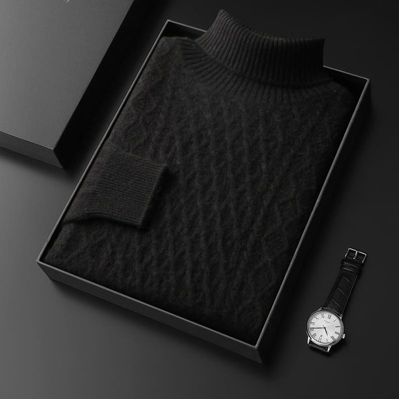 Men's Turtleneck Cashmere Knit Sweater