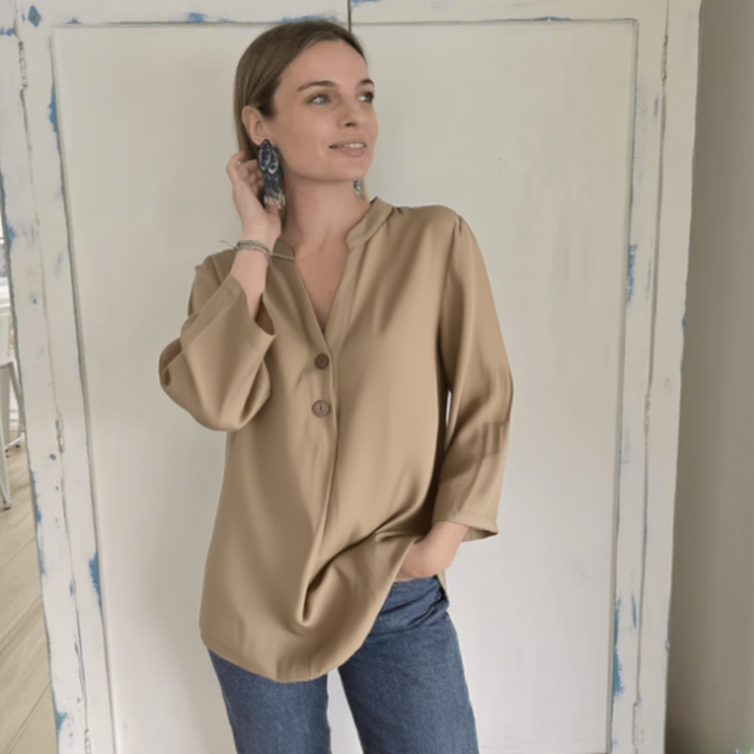 Casual Loose Two Button Shirt