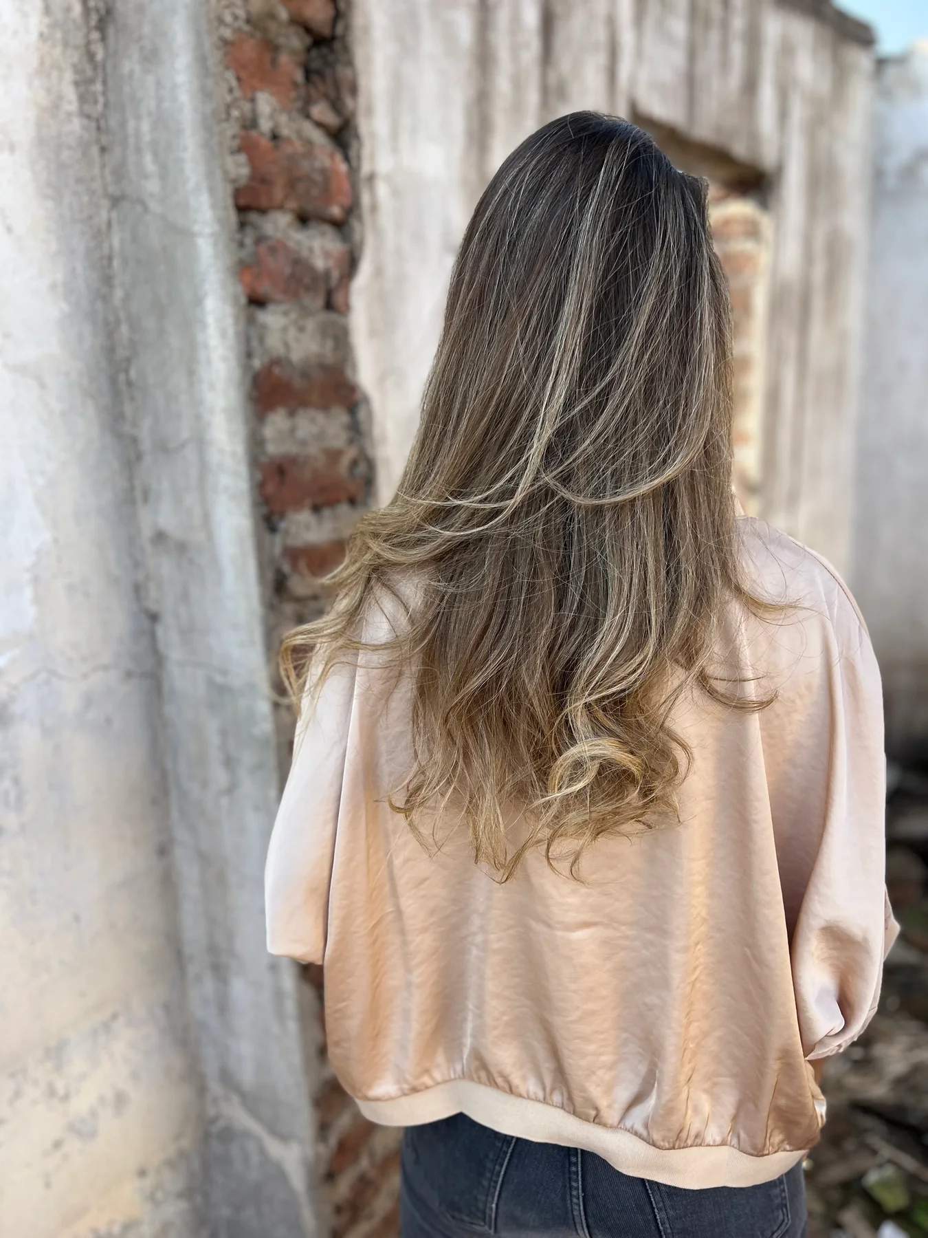 Silk 3/4 Half Lantern Sleeve Vest