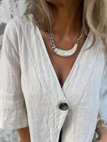 Classic 100% Linen Terracotta Jacket