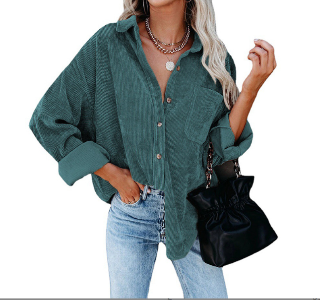 Loose casual corduroy shirt