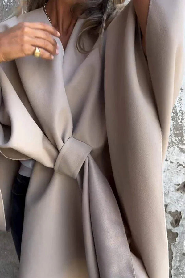 2024 Women's V-neck Cape Coat