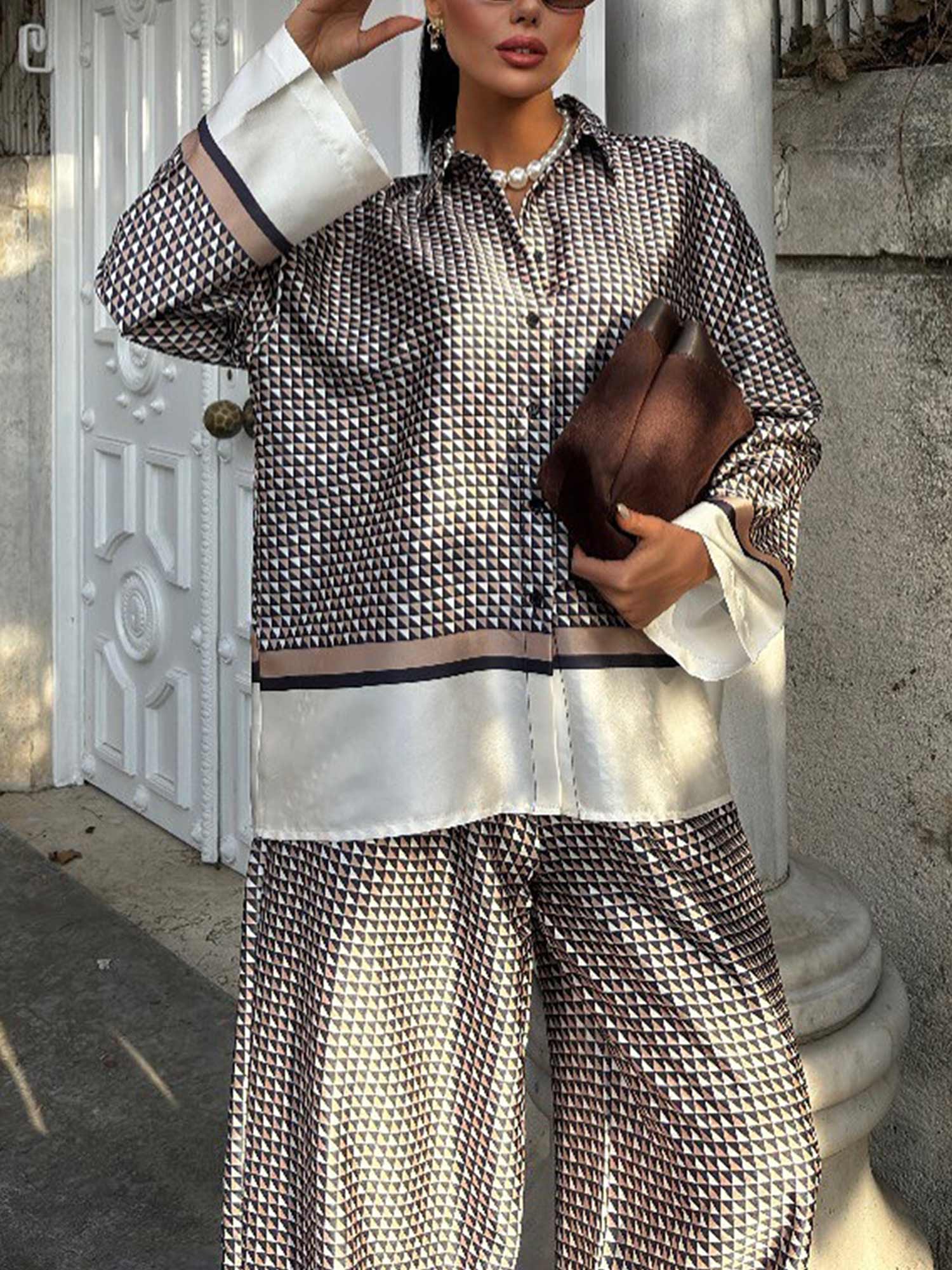 Midnight Elegance Satin Shirt