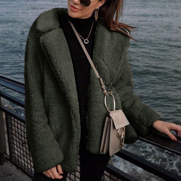 Suit collar fleece jacket