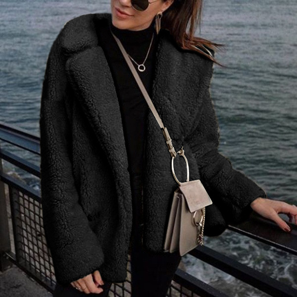 Suit collar fleece jacket