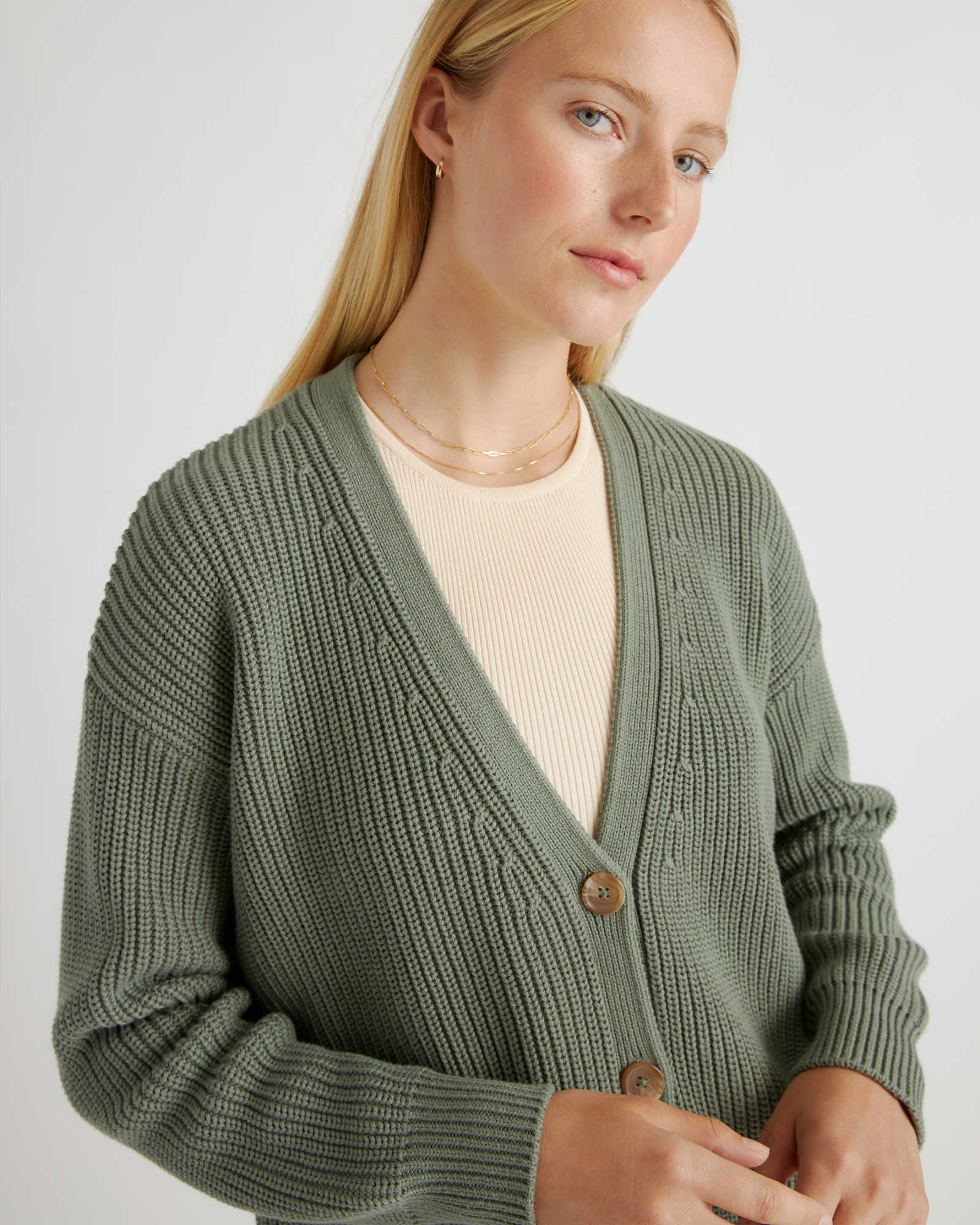 100% Organic Cotton Oversized Boyfriend Cardigan