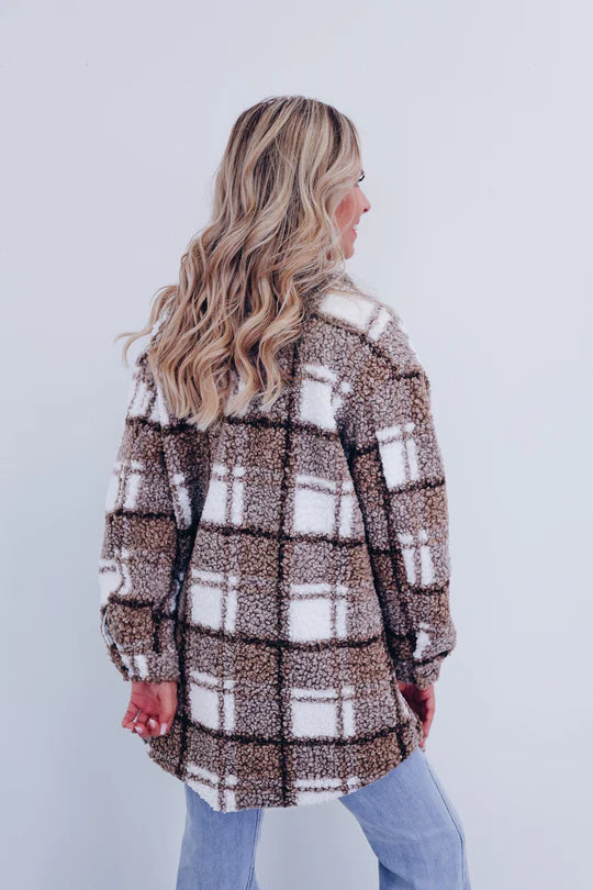 Teddy Plaid Sherpa Shacket