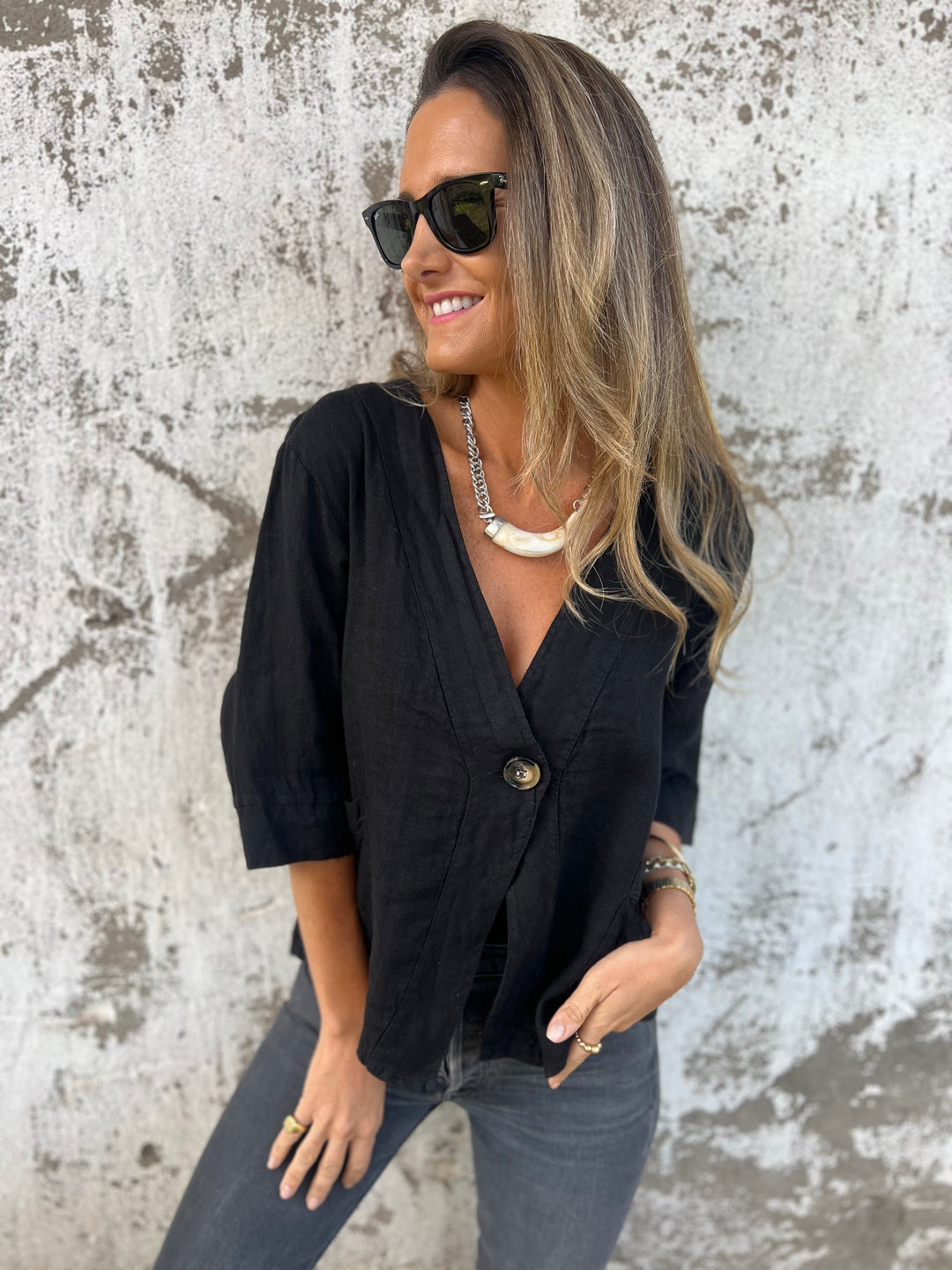 Classic 100% Linen Terracotta Jacket