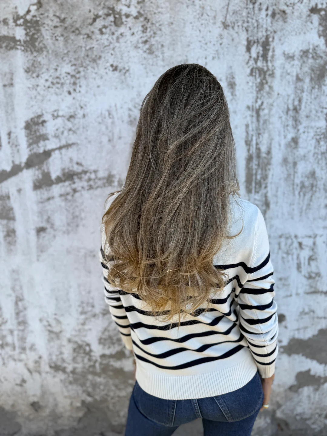 2025 New🔥Casual Loose Striped High Neck Button Women's Knitted Sweater Top