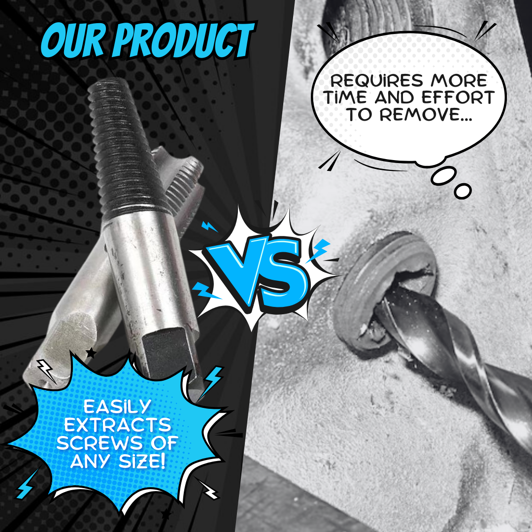 6-Pieces Damaged Screw Extractor Set