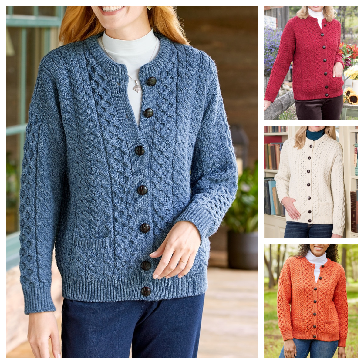Woman's  Wool Timeless Cardigan warm sweater coat