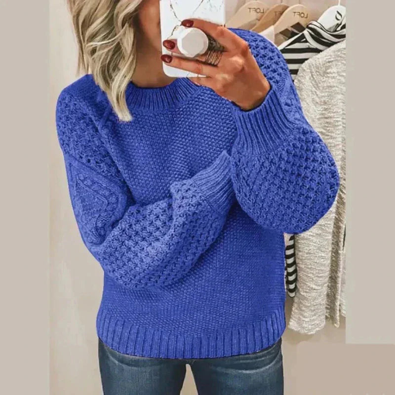 Women's Petal Sleeve Cashmere Knit Sweater