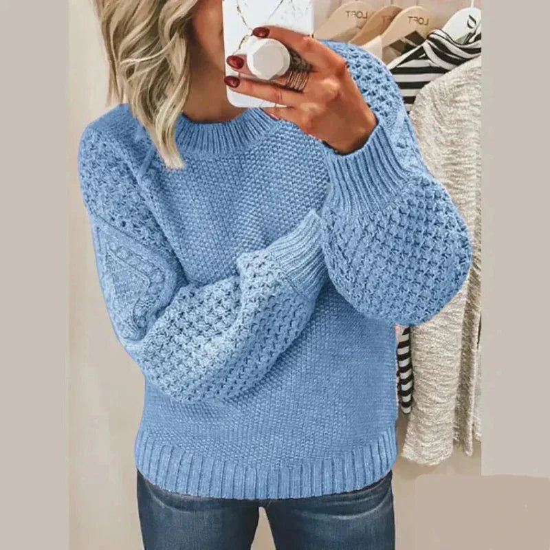 Women's Petal Sleeve Cashmere Knit Sweater