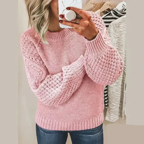 Women's Petal Sleeve Cashmere Knit Sweater