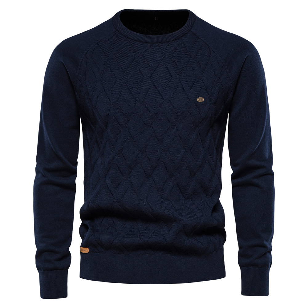 2024 Autumn and Winter Men's Cotton Knitted Sweater