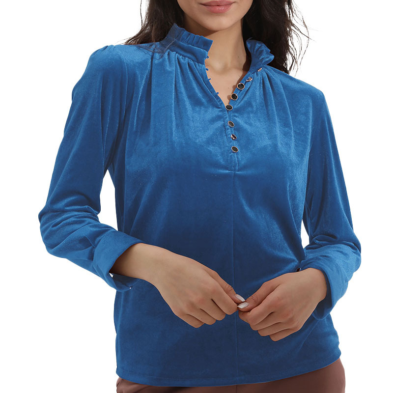 2024 New V-neck canary loose party shirt