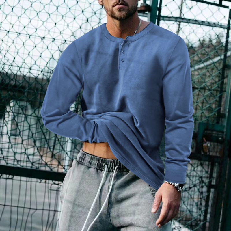 Round-Neck Loose Casual Long-Sleeved T-Shirt