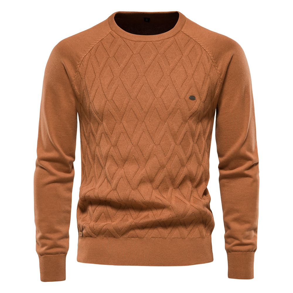2024 Autumn and Winter Men's Cotton Knitted Sweater