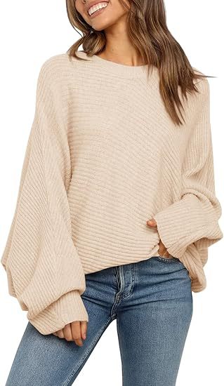 2025🔥Batwing Sleeve Round Neck Solid Color Cashmere Sweater
