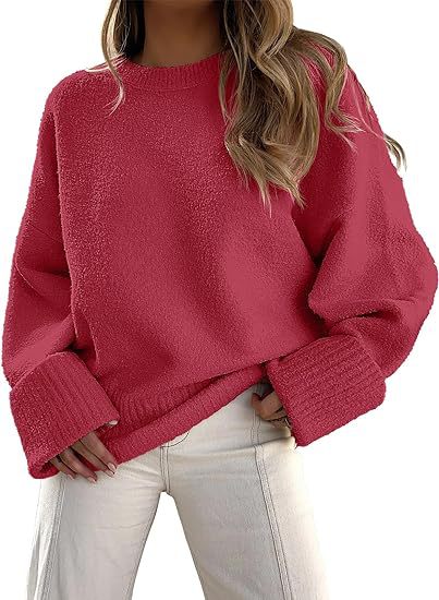 Autumn and winter round neck cover loose plush thick