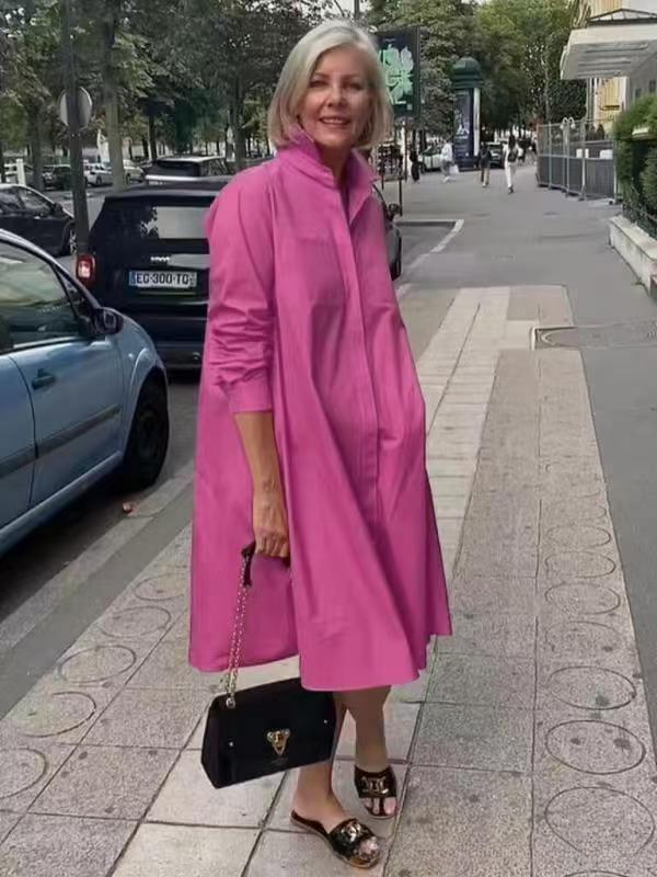 High Quality Lapel Cardigan Dress